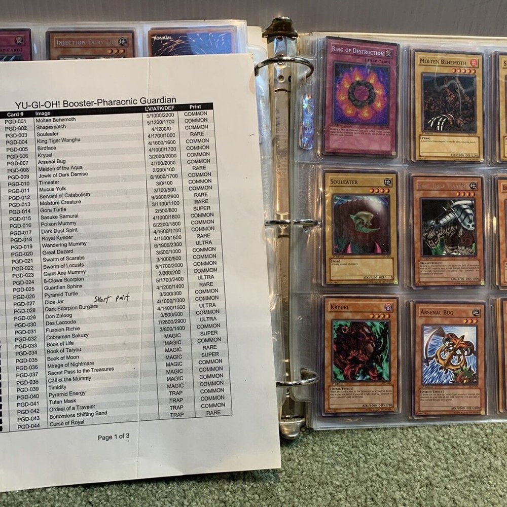 SET Hi Grade Yugioh Pharaonic Guardian PGD-000 + Extra Cards + 1st Editions 108